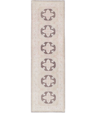 Hand Knotted Ziegler Wool Rug 2' 7" X 9' 8" 2' 7" X 9' 8" (79 X 295) / Brown / Ivory