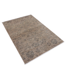 Hand Knotted Ziegler Wool Rug 4' 0" X 5' 7" 4' 0" X 5' 7" (122 X 170) / Brown / Brown