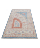Hand Knotted Ziegler Wool Rug 2' 1" X 3' 11" 2' 1" X 3' 11" (63 X 119) / Blue / Ivory