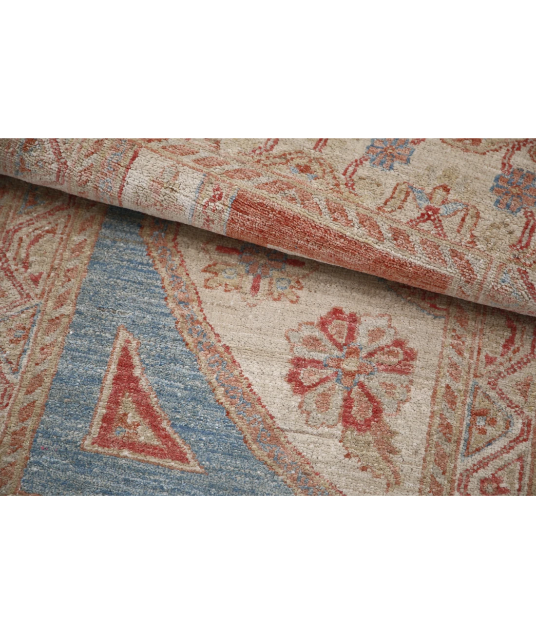 Hand Knotted Ziegler Wool Rug 2' 1" X 3' 11" 2' 1" X 3' 11" (63 X 119) / Blue / Ivory