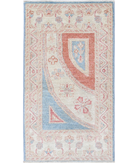 Hand Knotted Ziegler Wool Rug 2' 1" X 3' 11" 2' 1" X 3' 11" (63 X 119) / Blue / Ivory