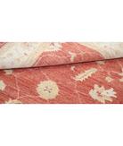 Hand Knotted Ziegler Wool Rug 4' 0" X 5' 9" 4' 0" X 5' 9" (122 X 175) / Orange / Ivory