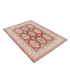 Hand Knotted Ziegler Wool Rug 4' 2" X 6' 0" 4' 2" X 6' 0" (127 X 183) / Rust / Ivory