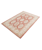 Hand Knotted Ziegler Wool Rug 4' 2" X 6' 0" 4' 2" X 6' 0" (127 X 183) / Rust / Ivory