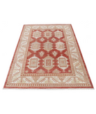 Hand Knotted Ziegler Wool Rug 4' 2" X 6' 0" 4' 2" X 6' 0" (127 X 183) / Rust / Ivory