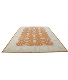 Hand Knotted Ziegler Wool Rug 9' 1" X 11' 9" 9' 1" X 11' 9" (277 X 358) / Orange / Ivory