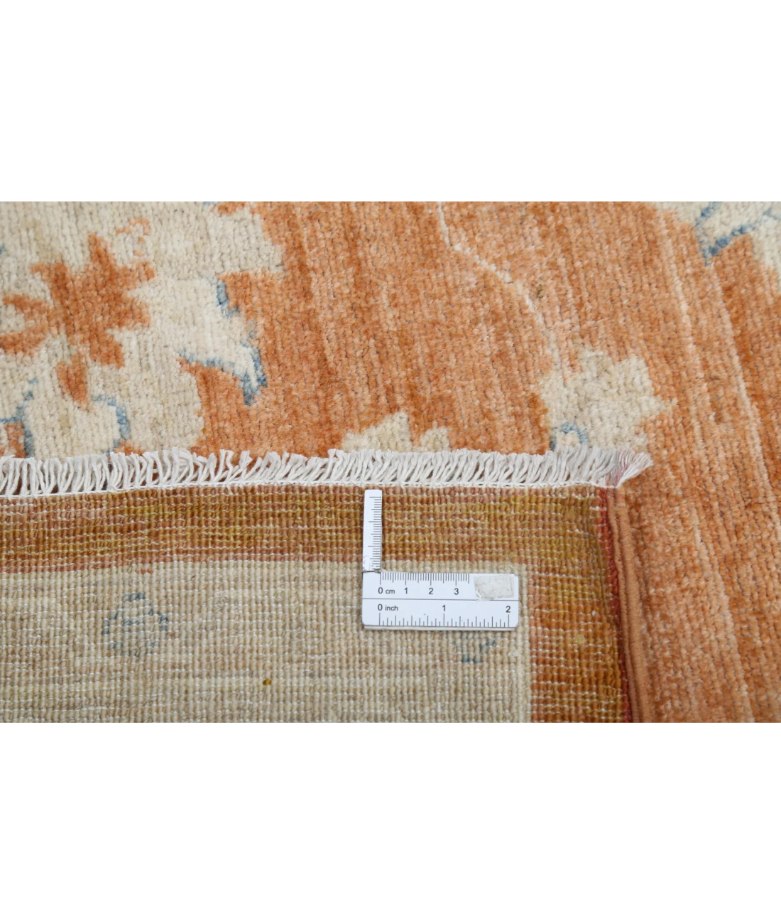 Hand Knotted Ziegler Wool Rug 9' 1" X 11' 9" 9' 1" X 11' 9" (277 X 358) / Orange / Ivory