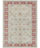 Hand Knotted Ziegler Wool Rug 8' 0" X 10' 10" 8' 0" X 10' 10" (244 X 330) / Ivory / Red