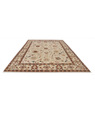 Hand Knotted Ziegler Wool Rug 9' 0" X 11' 11" 9' 0" X 11' 11" (274 X 363) / Ivory / Ivory