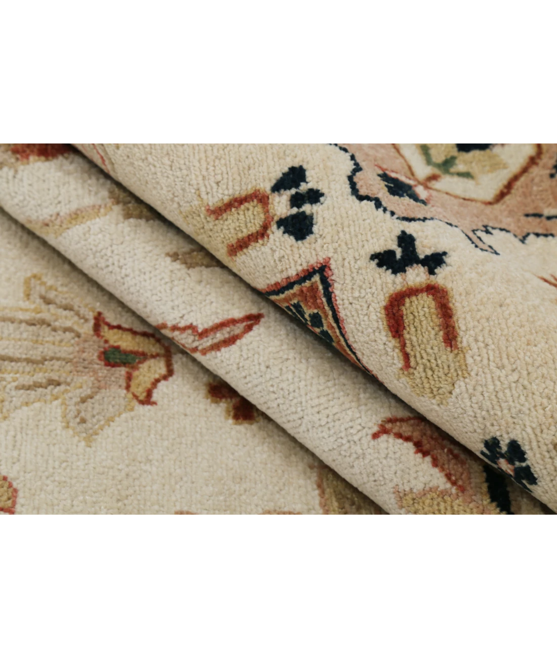 Hand Knotted Ziegler Wool Rug 9' 0" X 11' 11" 9' 0" X 11' 11" (274 X 363) / Ivory / Ivory