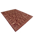 Hand Knotted Ziegler Wool Rug 9' 1" X 11' 8" 9' 1" X 11' 8" (277 X 356) / Red / Orange