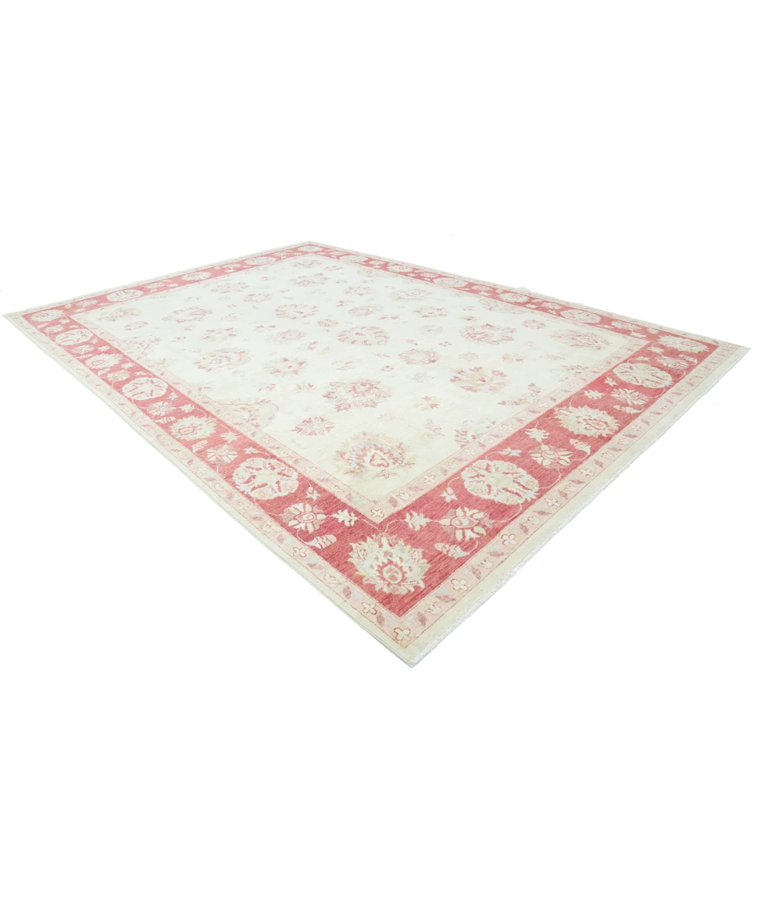 Hand Knotted Ziegler Wool Rug 9' 10" X 14' 0" 9' 10" X 14' 0" (300 X 427) / Ivory / Red