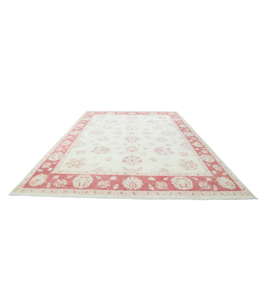 Hand Knotted Ziegler Wool Rug 9' 10" X 14' 0" 9' 10" X 14' 0" (300 X 427) / Ivory / Red