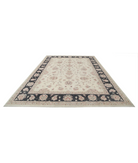 Hand Knotted Ziegler Wool Rug 8' 10" X 12' 0" 8' 10" X 12' 0" (269 X 366) / Ivory / Black