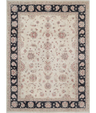 Hand Knotted Ziegler Wool Rug 8' 10" X 12' 0" 8' 10" X 12' 0" (269 X 366) / Ivory / Black