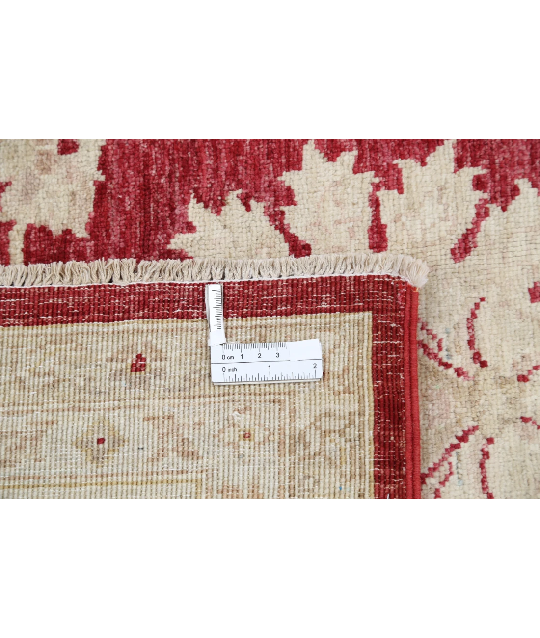 Hand Knotted Ziegler Wool Rug 9' 0" X 11' 11" 9' 0" X 11' 11" (274 X 363) / Ivory / Red