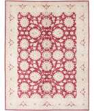 Hand Knotted Ziegler Wool Rug 9' 0" X 11' 11" 9' 0" X 11' 11" (274 X 363) / Ivory / Red