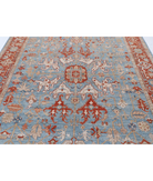 Hand Knotted Ziegler Wool Rug 7' 10" X 10' 2" 7' 10" X 10' 2" (239 X 310) / Blue / Red
