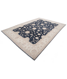 Hand Knotted Ziegler Wool Rug 8' 10" X 12' 10" 8' 10" X 12' 10" (269 X 391) / Black / Ivory