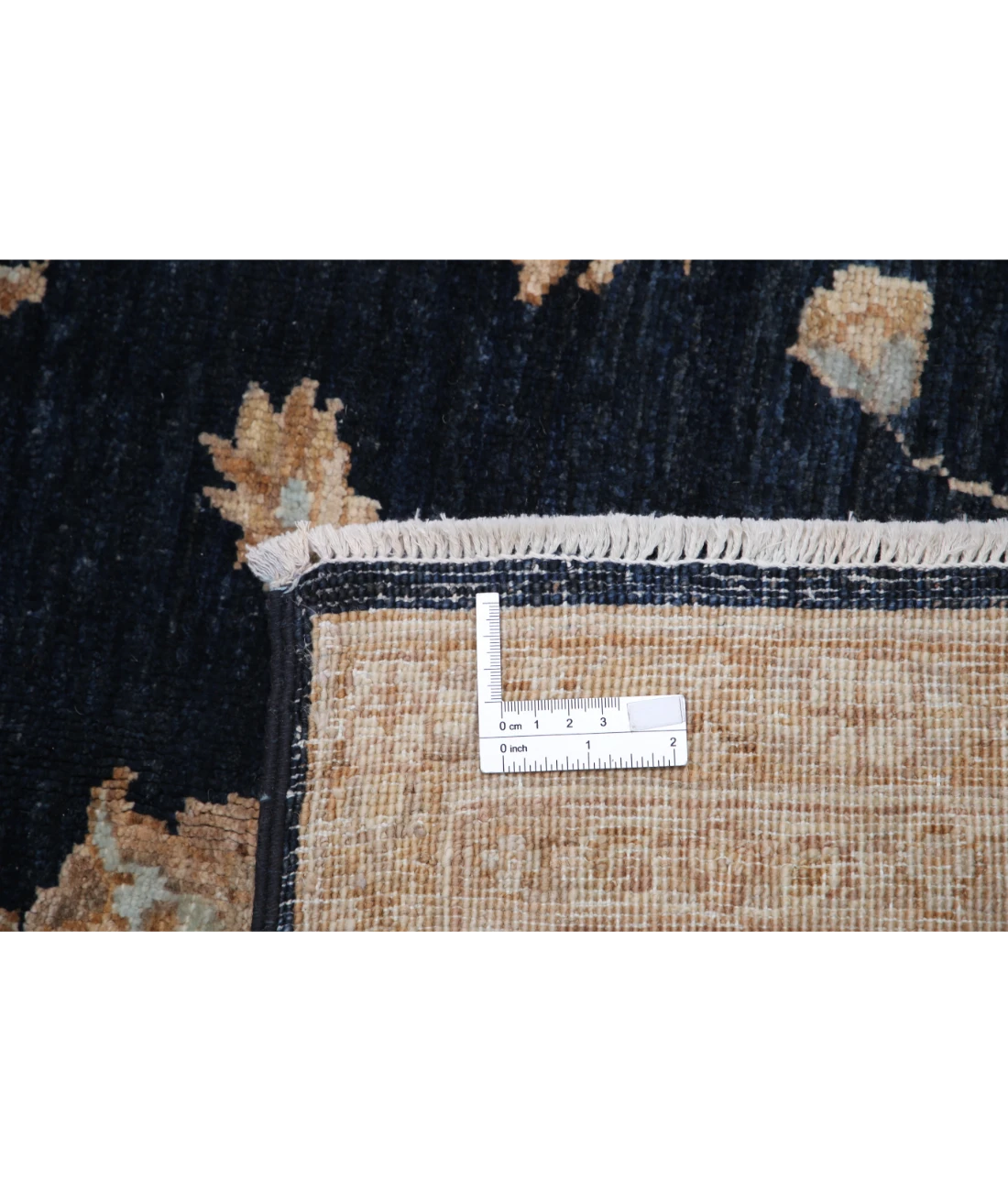 Hand Knotted Ziegler Wool Rug 8' 10" X 12' 10" 8' 10" X 12' 10" (269 X 391) / Black / Ivory