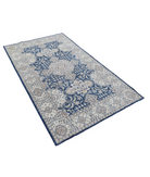 Hand Knotted Ziegler Wool Rug 3' 11" X 6' 6" 3' 11" X 6' 6" (119 X 198) / Blue / Ivory