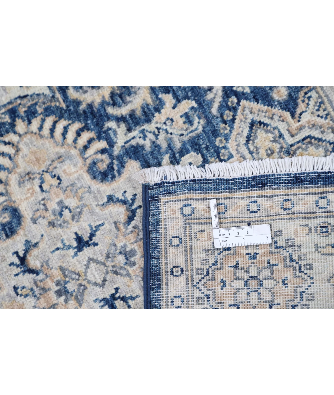 Hand Knotted Ziegler Wool Rug 3' 11" X 6' 6" 3' 11" X 6' 6" (119 X 198) / Blue / Ivory