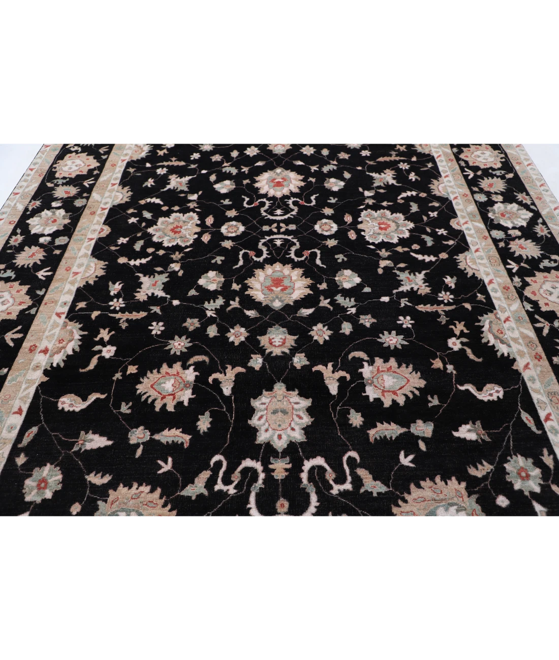 Hand Knotted Ziegler Wool Rug 8' 8" X 11' 9" 8' 8" X 11' 9" (264 X 358) / Black / Brown