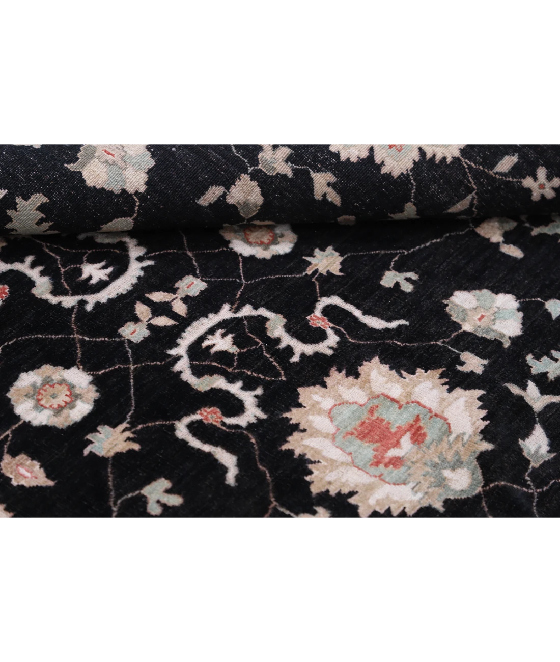 Hand Knotted Ziegler Wool Rug 8' 8" X 11' 9" 8' 8" X 11' 9" (264 X 358) / Black / Brown