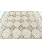 Hand Knotted Ziegler Wool Rug 8' 0" X 10' 9" 8' 0" X 10' 9" (244 X 328) / Ivory / Brown