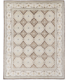 Hand Knotted Ziegler Wool Rug 8' 0" X 10' 9" 8' 0" X 10' 9" (244 X 328) / Ivory / Brown