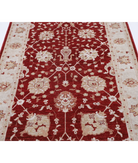 Hand Knotted Ziegler Wool Rug 4' 2" X 12' 7" 4' 2" X 12' 7" (127 X 383) / Red / Ivory