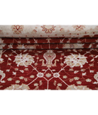 Hand Knotted Ziegler Wool Rug 4' 2" X 12' 7" 4' 2" X 12' 7" (127 X 383) / Red / Ivory