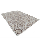 Hand Knotted Ziegler Wool Rug 8' 11" X 12' 3" 8' 11" X 12' 3" (272 X 373) / Brown / Ivory
