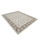 Hand Knotted Ziegler Wool Rug 7' 10" X 9' 7" 7' 10" X 9' 7" (239 X 292) / Ivory / Brown