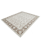 Hand Knotted Ziegler Wool Rug 7' 10" X 9' 7" 7' 10" X 9' 7" (239 X 292) / Ivory / Brown