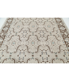 Hand Knotted Ziegler Wool Rug 7' 10" X 9' 7" 7' 10" X 9' 7" (239 X 292) / Ivory / Brown
