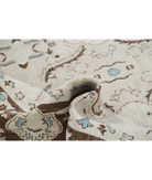 Hand Knotted Ziegler Wool Rug 7' 10" X 9' 7" 7' 10" X 9' 7" (239 X 292) / Ivory / Brown