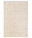 Hand Knotted Ziegler Wool Rug 6' 3" X 9' 3" 6' 3" X 9' 3" (191 X 282) / Ivory / Ivory