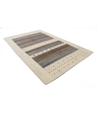 Hand Made Lori Wool Rug 6' 5" X 9' 8" 6' 5" X 9' 8" (196 X 295) / Ivory / Ivory