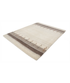 Hand Made Lori Wool Rug 6' 5" X 8' 1" 6' 5" X 8' 1" (196 X 246) / Ivory / Ivory