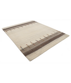 Hand Made Lori Wool Rug 6' 5" X 8' 1" 6' 5" X 8' 1" (196 X 246) / Ivory / Ivory