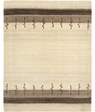 Hand Made Lori Wool Rug 6' 5" X 8' 1" 6' 5" X 8' 1" (196 X 246) / Ivory / Ivory