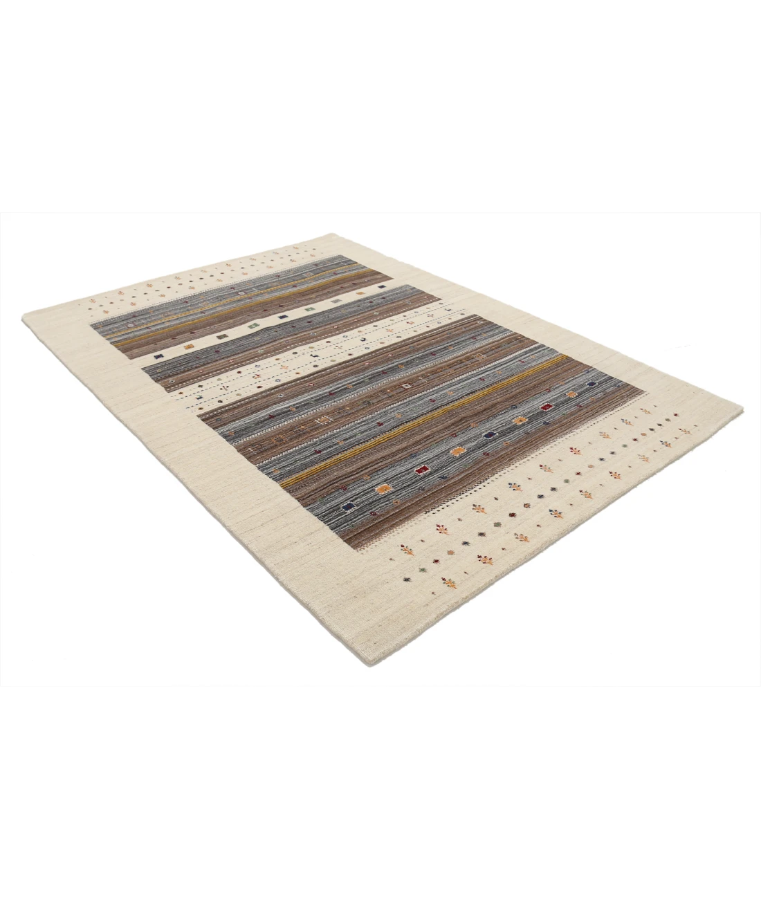 Hand Made Lori Wool Rug 5' 8" X 7' 10" 5' 8" X 7' 10" (173 X 239) / Ivory / Ivory
