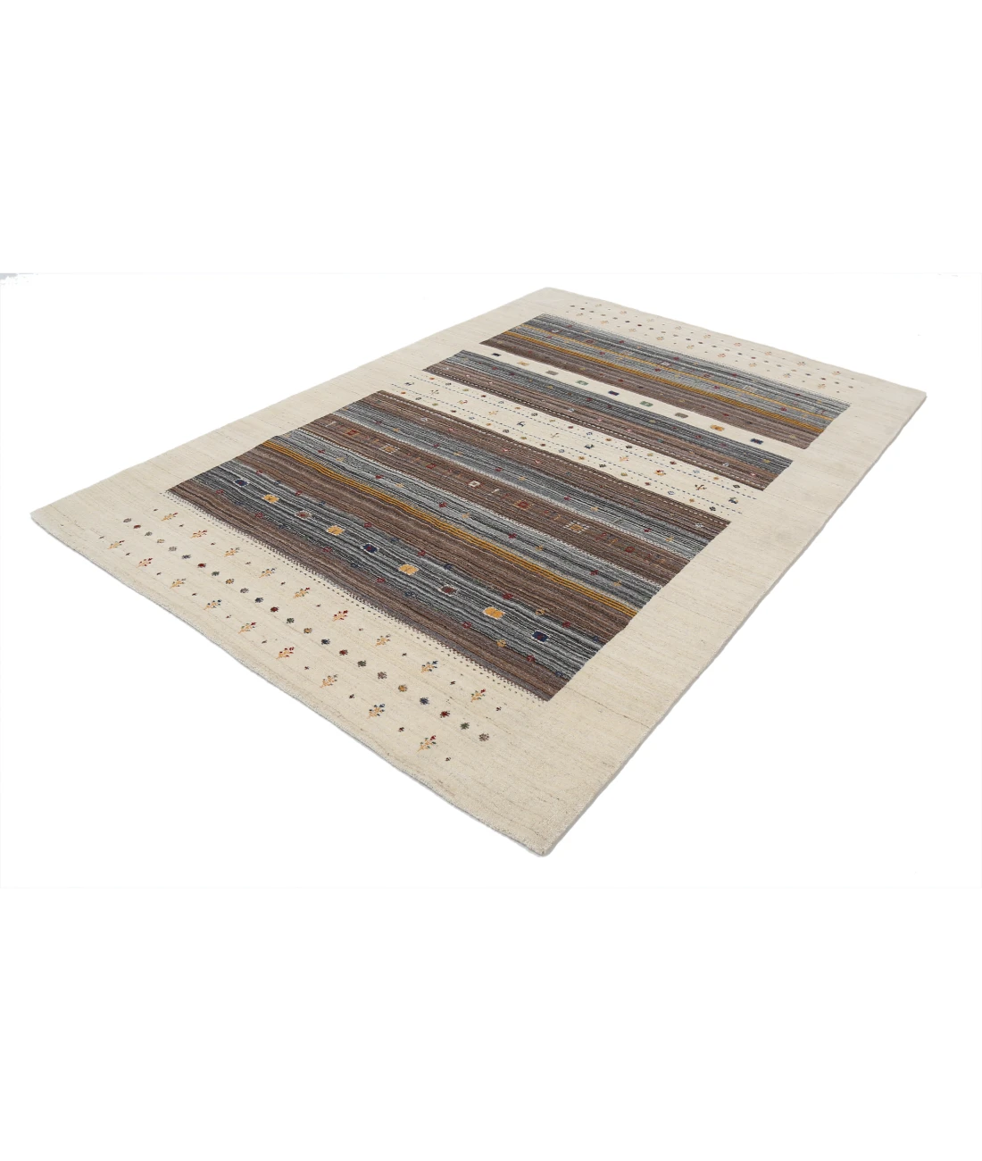 Hand Made Lori Wool Rug 5' 7" X 7' 11" 5' 7" X 7' 11" (170 X 241) / Ivory / Ivory