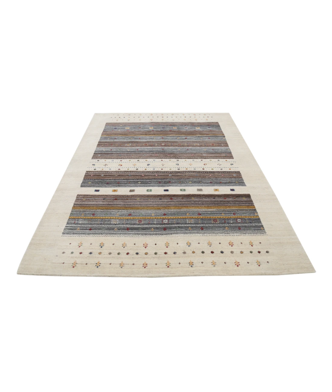 Hand Made Lori Wool Rug 5' 7" X 7' 11" 5' 7" X 7' 11" (170 X 241) / Ivory / Ivory