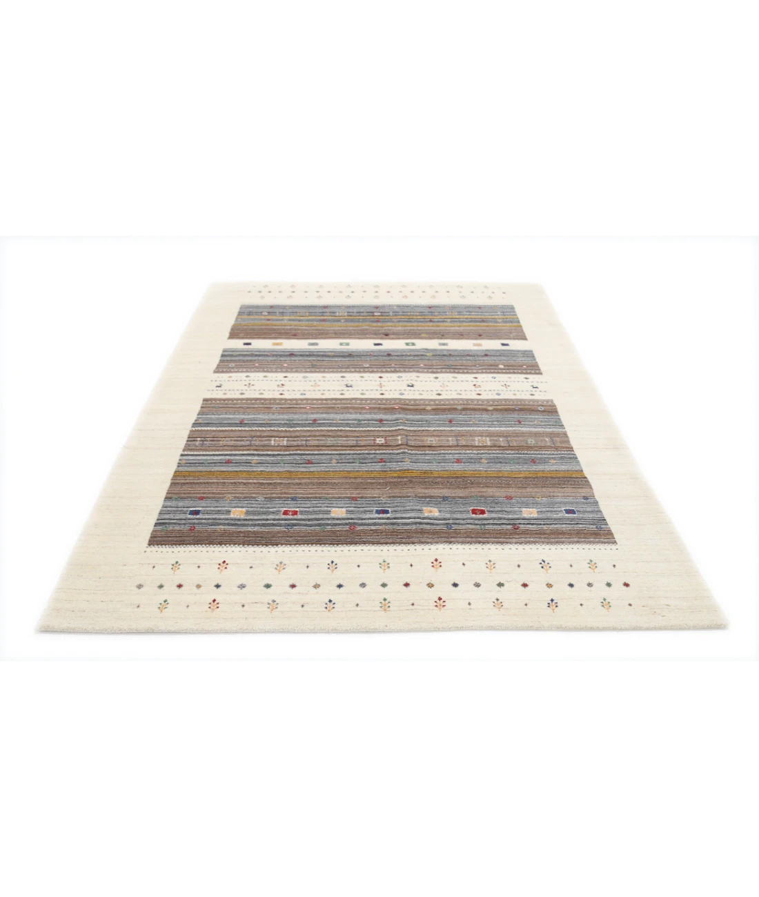 Hand Made Lori Wool Rug 5' 7" X 7' 10" 5' 7" X 7' 10" (170 X 239) / Ivory / Ivory