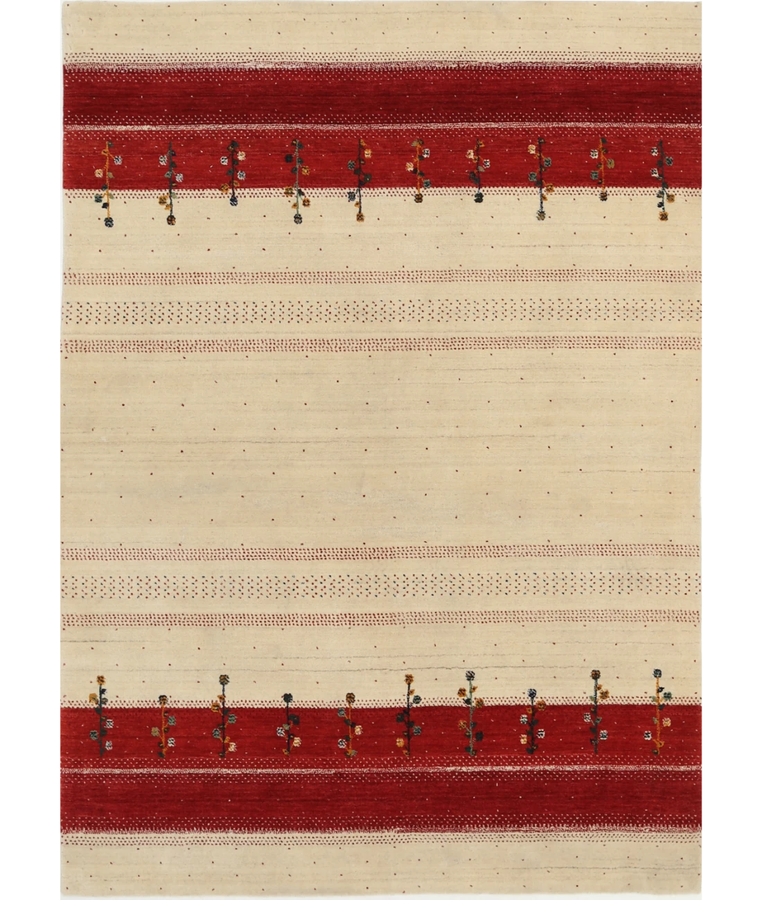 Hand Made Lori Wool Rug 5' 3" X 7' 5" 5' 3" X 7' 5" (160 X 226) / Ivory / Ivory