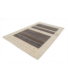 Hand Made Lori Wool Rug 6' 8" X 9' 9" 6' 8" X 9' 9" (203 X 297) / Ivory / Ivory