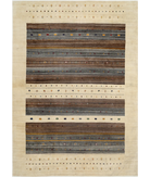 Hand Made Lori Wool Rug 6' 8" X 9' 9" 6' 8" X 9' 9" (203 X 297) / Ivory / Ivory