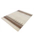 Hand Made Lori Wool Rug 5' 3" X 7' 4" 5' 3" X 7' 4" (160 X 223) / Ivory / Ivory